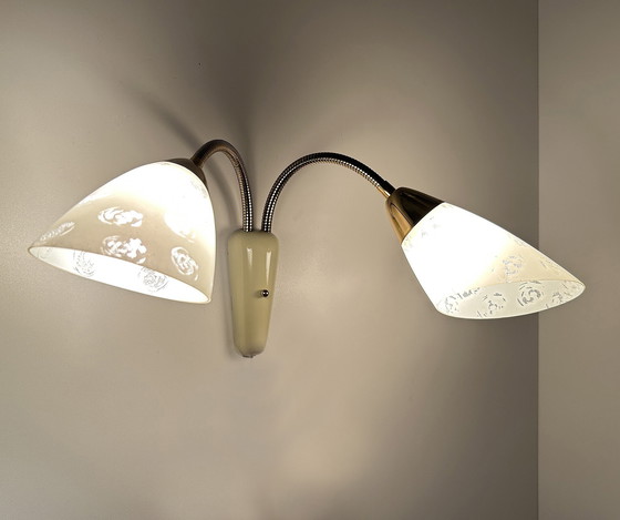 Image 1 of 2x Vintage Modular Wall Lamps, 1950s