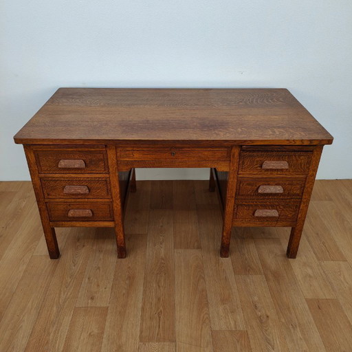 Antique wooden banker's desk desk workstation