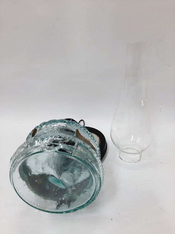 Image 1 of Lámpara de aceite de cristal antigua