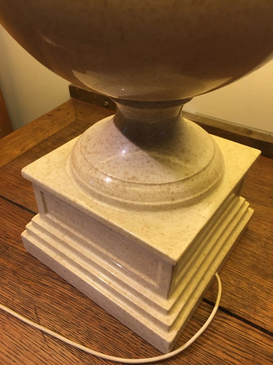 Keramische fruitschaal lamp – Tafellampen, Porselein, Vintage (photo 9 of 12)
