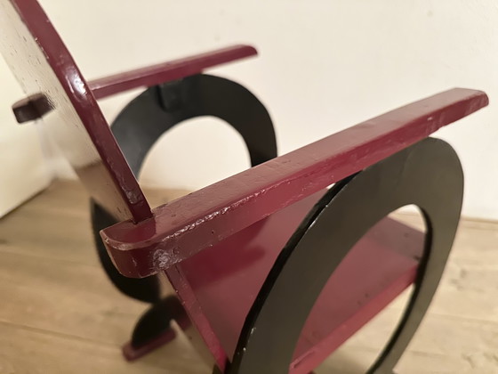 Image 1 of Chaise d'enfant vintage Art Déco en bois