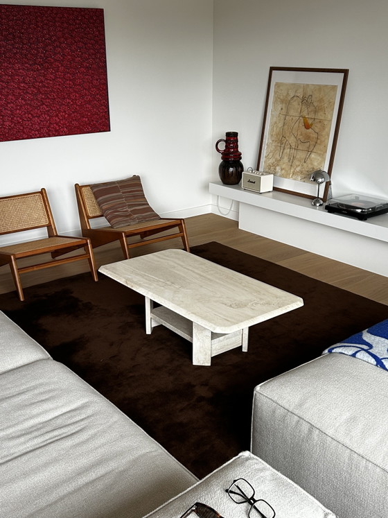 Vintage Travertine Coffee Table, Italy 1980s (photo 3 of 7)