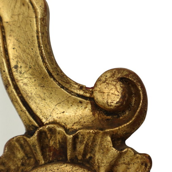Specchio Francese Dorato a Foglia d'Oro Stile Barocco 60cm – Glass (photo 15 of 21)