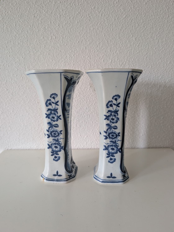 Image 1 of Delft blue vases
