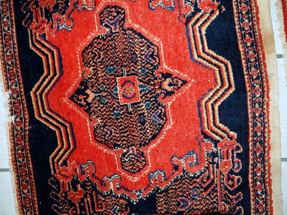 Image 1 of Par de alfombras persas antiguas Senneh hechas a mano, 52 cm x 80 cm (1,7' x 2,6'), década de 1900 - 1C359
