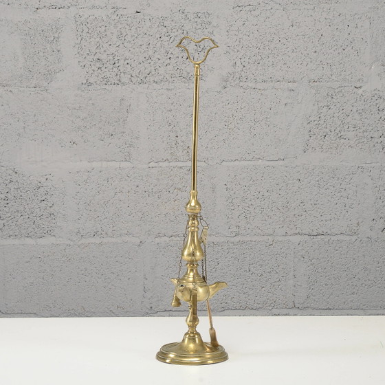 Florentine Brass Oil Lamp, Second Half of the 20th Century – Table lamps, Klassiek (photo 6 of 6)