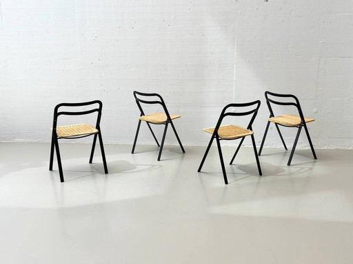 Set of 4 chairs model Clio by Giorgio Cattelan for Cidue, 1970s Italy
