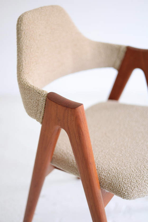 Image 1 of Set of 10 Compass dining chairs, Kai Kristiansen for SVA Møbler, Danish, 1960s