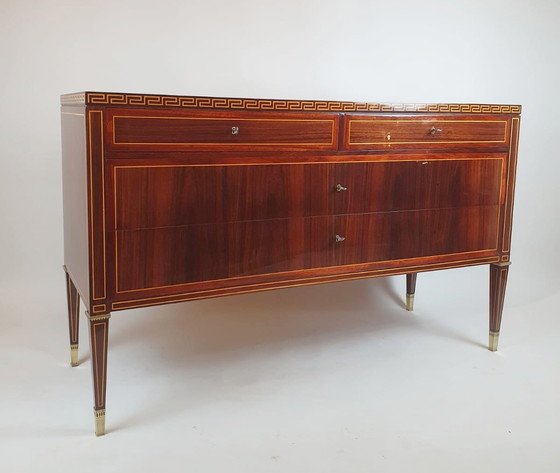 Image 1 of Art Deco Chest of Drawers in Mahogany, Paolo Buffa, Italy, 1950s