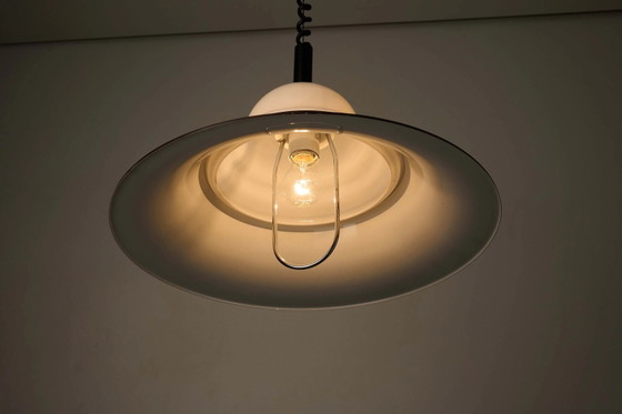 Brown and Opal Glass Model 7565 Adjustable Pull-Down Lamp by Cosack, Cosack Leuchten, Ceiling lights, Chrome (photo 6 of 6)