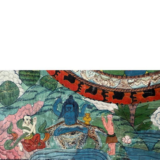 Buddhistisches Mandala Thangka Nepal Los 339 – Gemälde & Zeichnungen, Textile (photo 5 of 10)