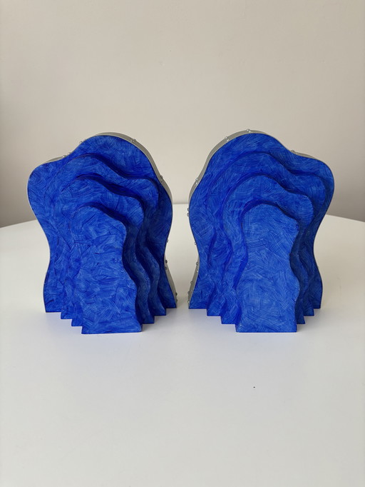 Boekensteunen “blue clouds” Ineke Otten Dutch design 
