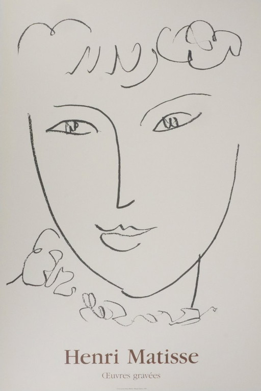 Henri Matisse: Ritratto di Madame de Pompadour, poster litografia vintage – Paper