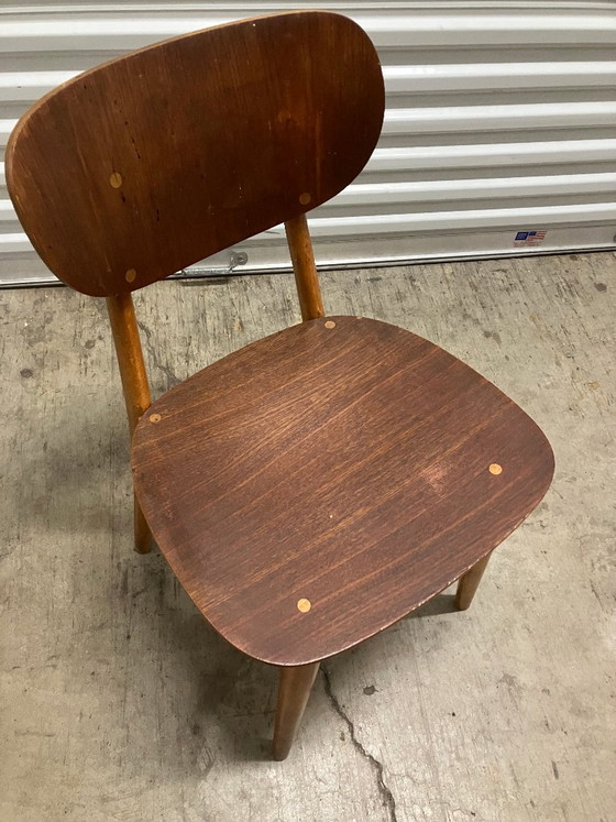 Set of four Pastoe SB11 Dining chairs – Wood (photo 4 of 7)