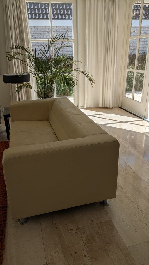 Cream colored sofa