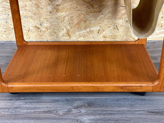Image 1 of 60s 70s teak table side table newspaper stand Danish Design