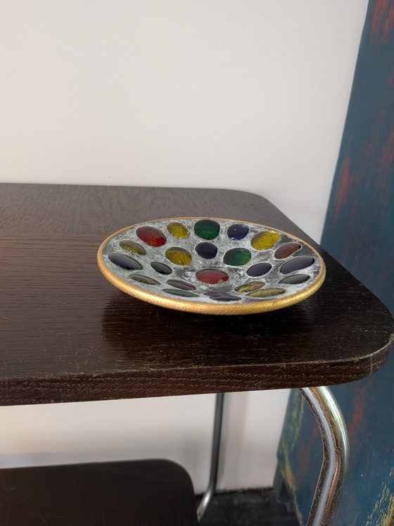 Piatto in mosaico di ciottoli Mid-Century anni '60 – Oggetti decorativi, Glass (photo 3 of 5)