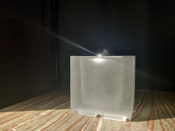 Image 1 of Vintage Nachtmann Leuchten glazen kubus tafellamp