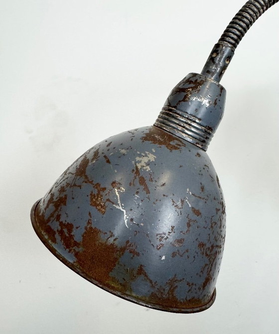 Image 1 of Grey Industrial Scissor Wall Lamp from Elektroinstala, 1960s