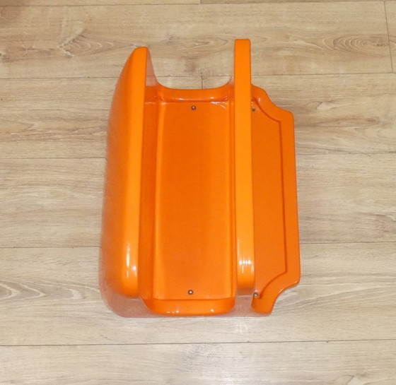 Image 1 of 1 di 2 Scaffale da parete in plastica arancione anni '70, spazio di archiviazione, anni '70, anni '60, metà secolo, vintage