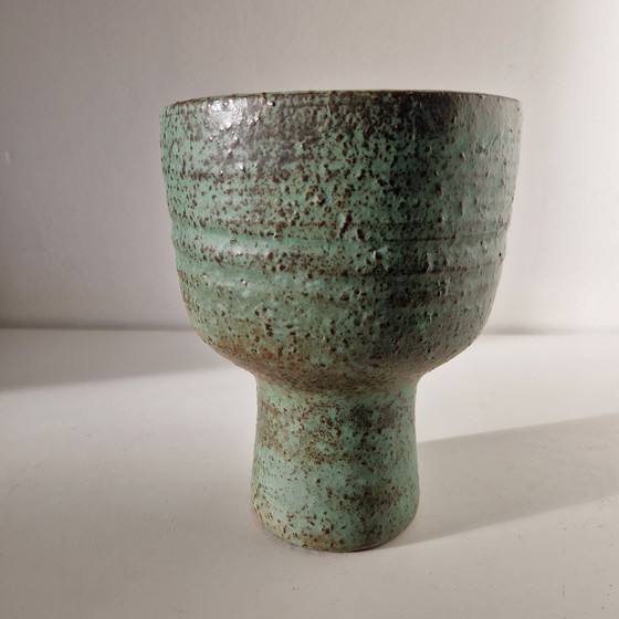 Image 1 of Mobach Vintage vaso da fiori su piede vaso da fiori in ceramica design anni '60