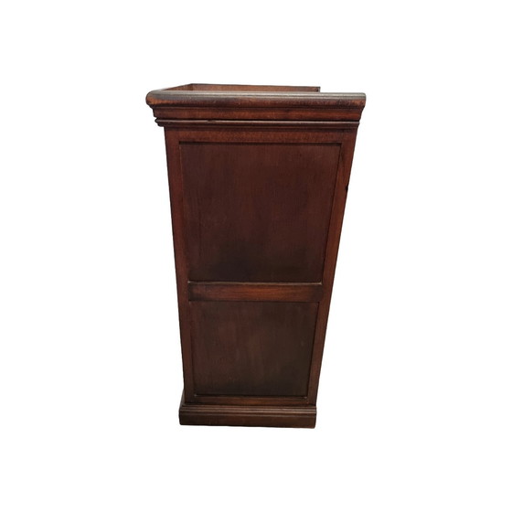 Image 1 of Antiek Frans mahonie hangkastje met ruiten, circa 1870