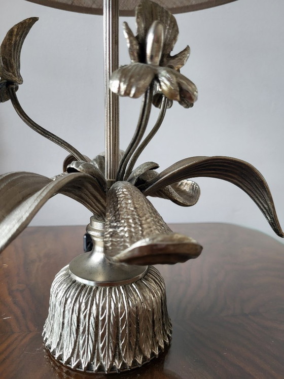 Image 1 of Fleur de lis lamp, hollywood Regency, vermoedelijk Maison jansen, Frankrijk, jaren 50/60