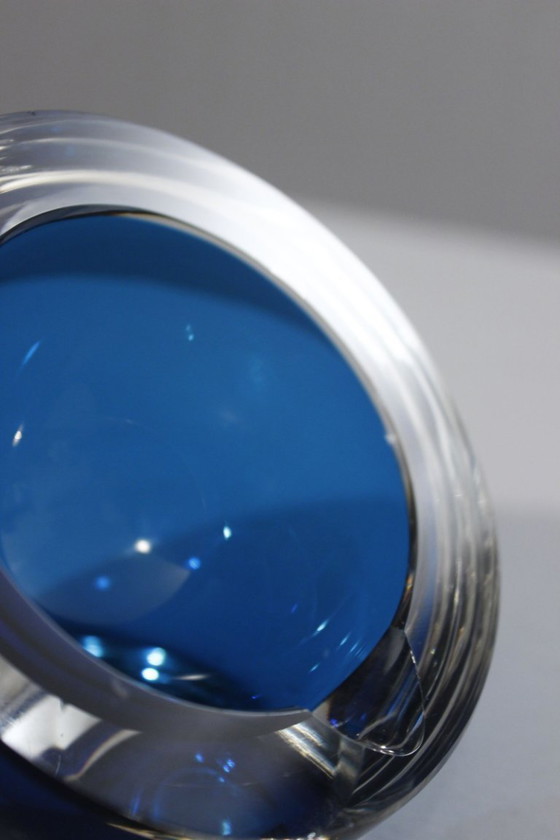 Image 1 of Sommerso Aschenbecher im Space-Age-Design, Kristallglas Saint Louis, Frankreich, 20. Jahrhundert