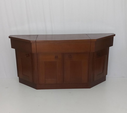 Buffet de bar en noyer par Silvio Coppola pour Bernini, années 60