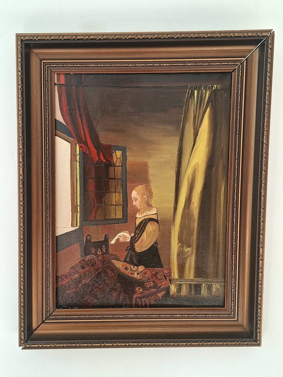 Niña leyendo una carta – Pinturas y dibujos, Canvas (photo 2 of 5)
