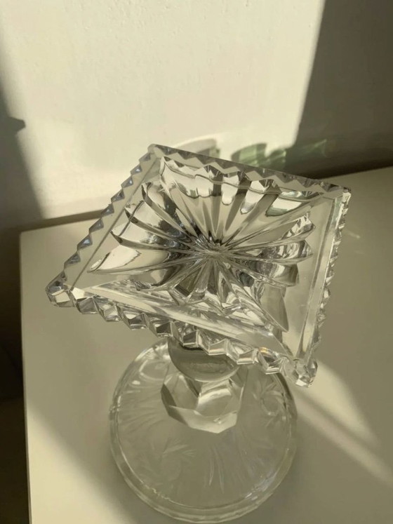 Image 1 of Rare Set of 3 Bohemian Crystal Objects – Historicism Period (ca. 1880-1890)