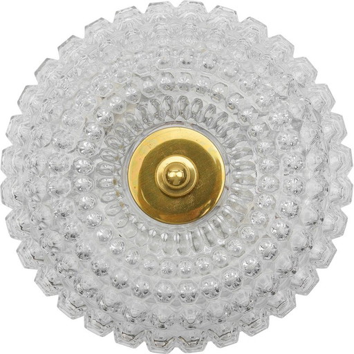 Plafonnier en verre vintage pour Limburg, Allemagne 1960