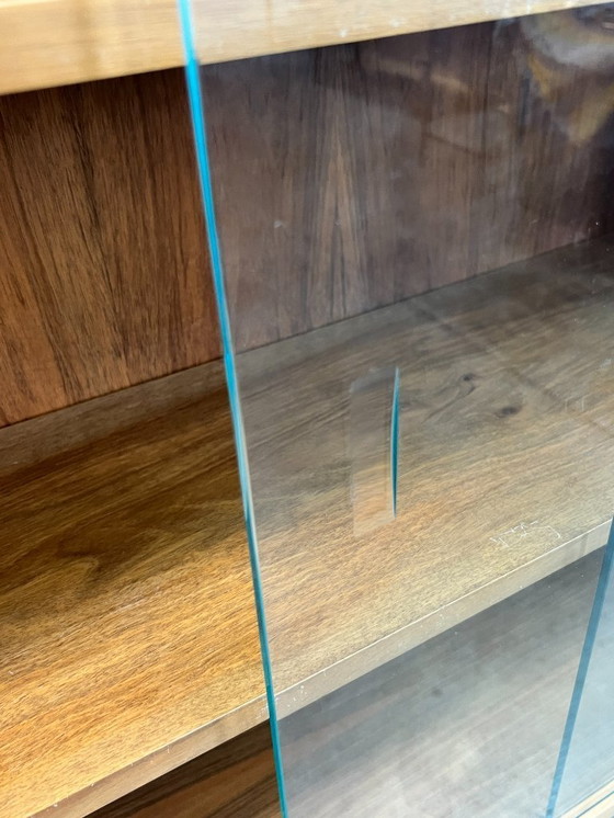 Image 1 of Vintage Wk Möbel Sideboard / Display Case, With Glass Sliding Doors. Germany 1970's