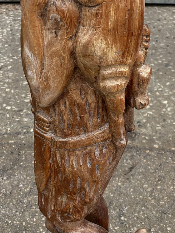 Image 1 of Art Africain - Sculpture bois année H 80 cm - 1920-1930 - Homme chasseur