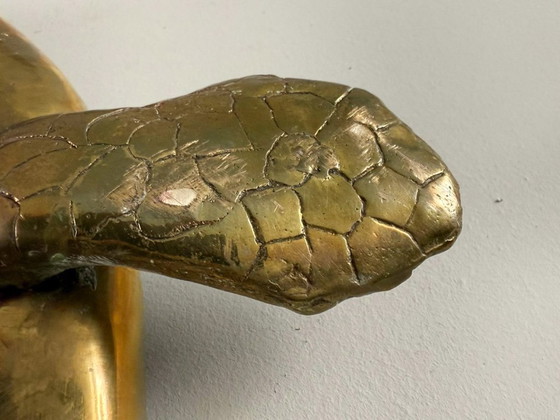 Image 1 of Hollywood Regency, scultura di tartaruga in ottone/scatola/tartaruga a becco di civetta, Francia, anni '70