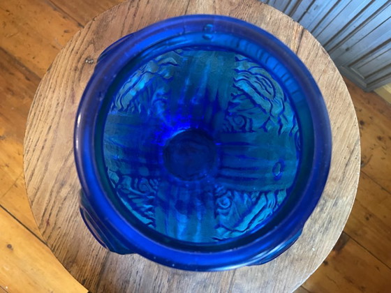 Image 1 of Art Deco Vase 1930 Cobalt Blue French