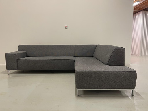 Montel Gray Fabric Corner Sofa