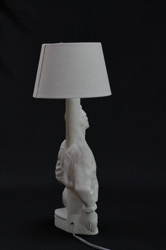 Image 1 of Unique Ceramic Lamp In Shape Of Man’S Torso 