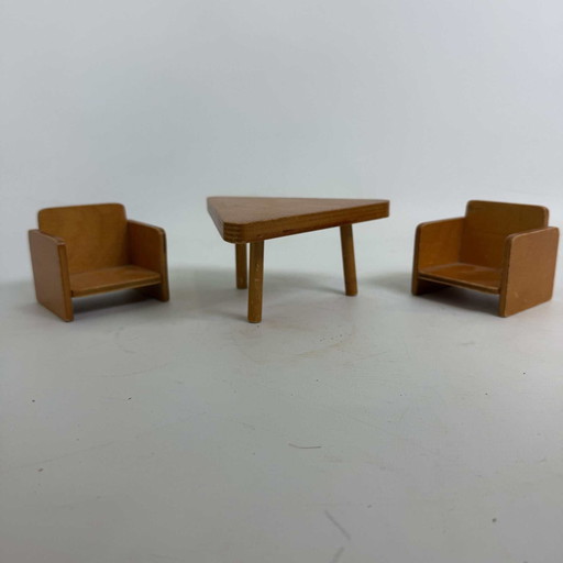 Mid-Century Modern Miniatur-Möbelset aus der Sowjetunion