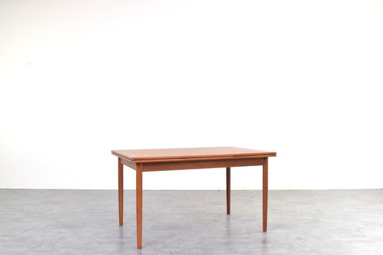 Image 1 of Mid-Century Danish Extendable Teak Dining Table from Rogenstrup Möbelfabrik, 1960s.