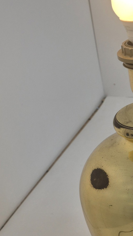 Image 1 of Set pesante di lampade da tavolo in ottone vintage