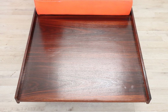 Image 1 of Sofás naranjas y blancos de Saporiti Italia, década de 1960, juego de 2