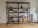 Vintage steel Art Deco wall unit with slate shelves