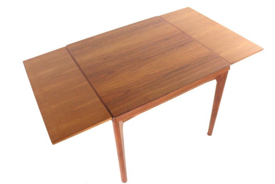 Restored Henning Kjaernulf For Vejle Extendable Dining Table Square Danish Vintage – Wood (photo 10 of 15)