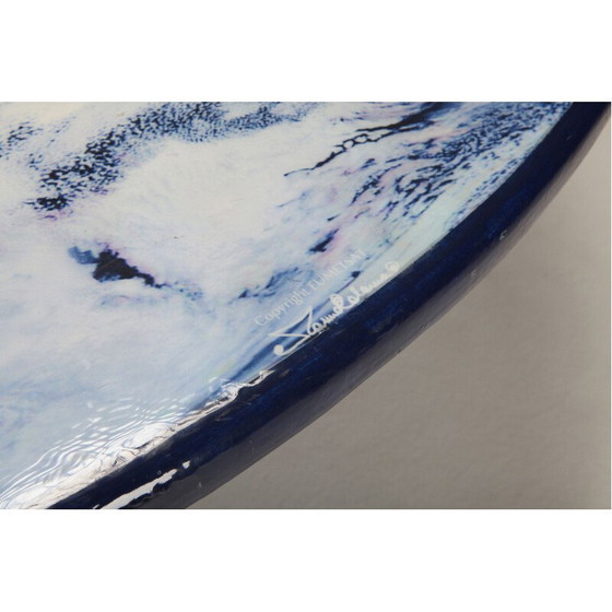 Image 1 of Vintage coffee table with Plexiglas base and resin top, 1990