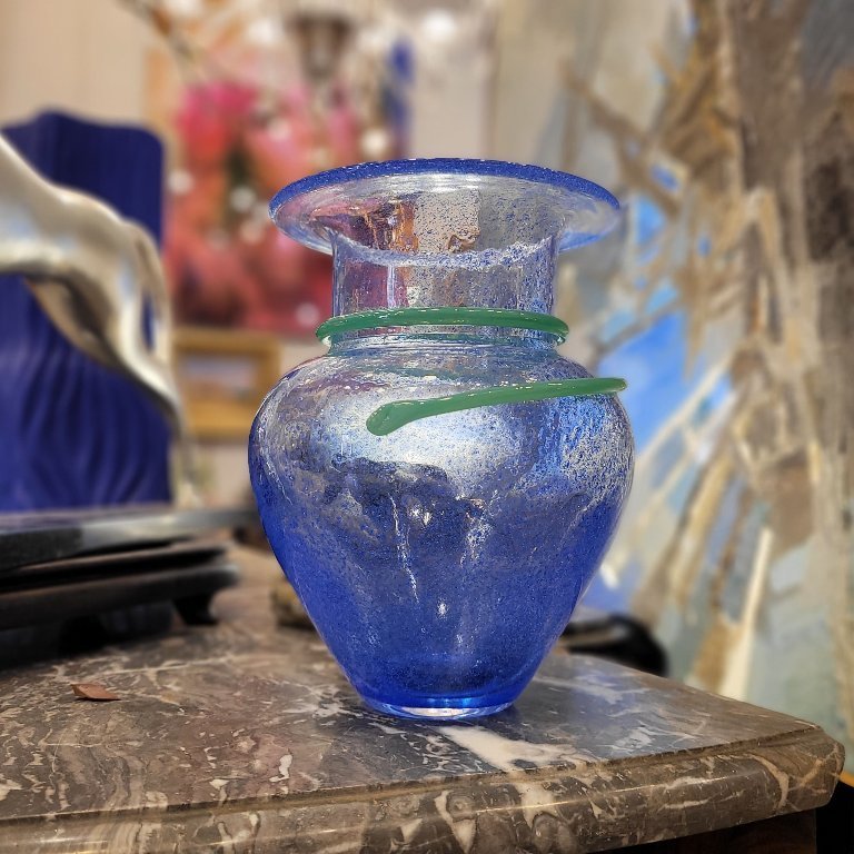 Blown glass vase, Monica Backström for Kosta Boda, 80's
