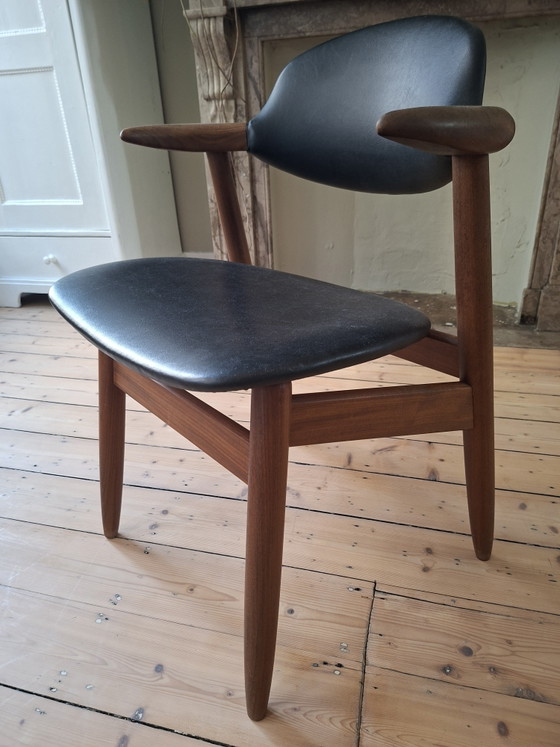 Ensemble de 4 chaises en corne de vache, style années 60 – humelfa, Chaises de salle à manger, Skai, Wood (photo 11 of 15)