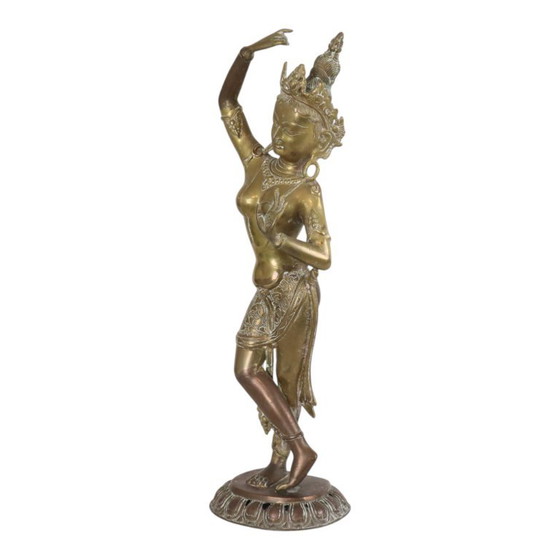 Grande statua di Mayadevi in ​​ottone, Madre di Buddha, 52 cm – Sculture, Brass (photo 6 of 14)