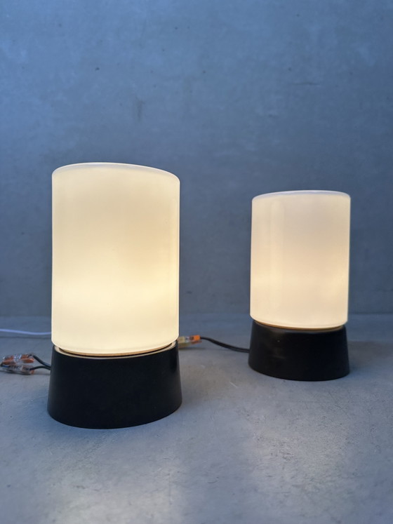 2x Vintage Plafondlamp - Bakeliet En Opaline – Niko, Plafondlampen, Other, Glass (photo 8 of 10)
