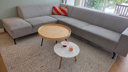 Pure white stone side table